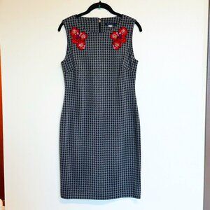 Tommy Hilfiger floral embroidered sheath dress